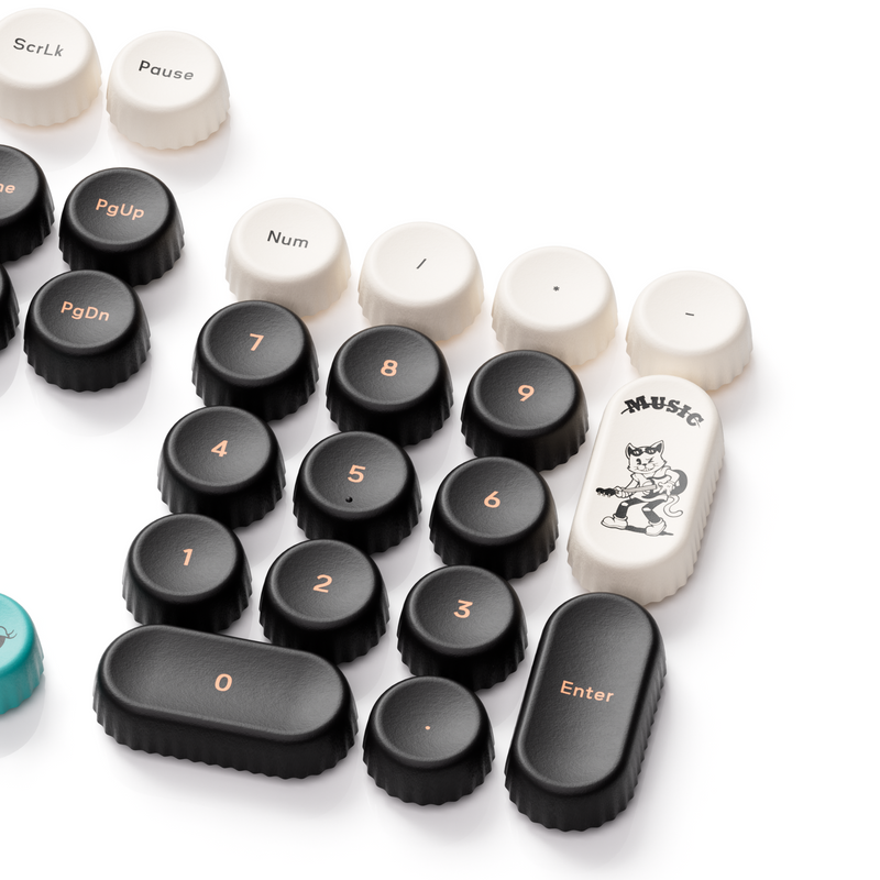 Akko Punk Cat BottleCap Keycap Set BottleCap Profile 131 Keys