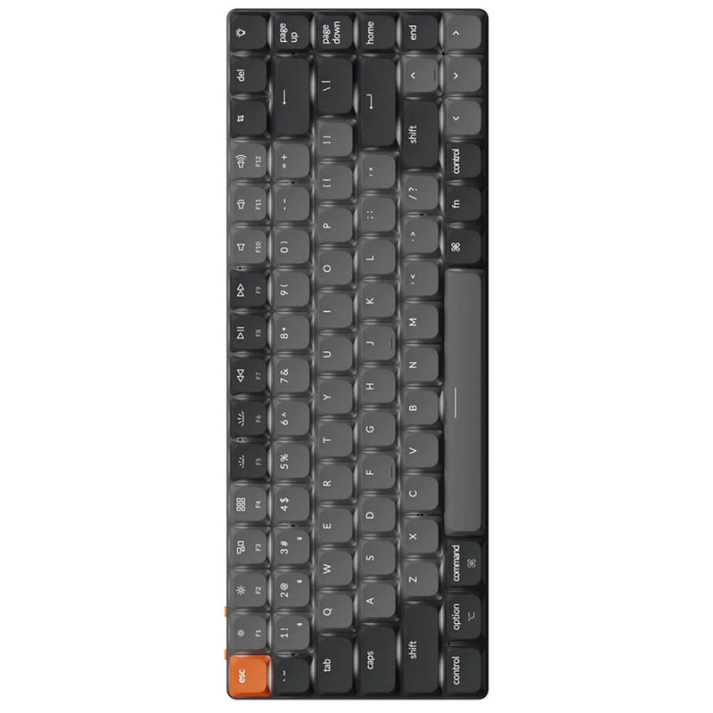 Keychron K3 QMK/VIA White Backlit Compact Wireless Mechanical Keyboard Version 3 - Black/Grey