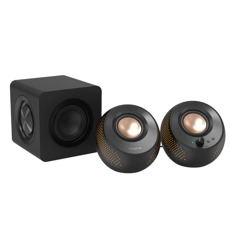 Creative Pebble X Plus 2.1 Desktop Speakers with Subwoofer Bluetooth 5.3 USB-C (Black)