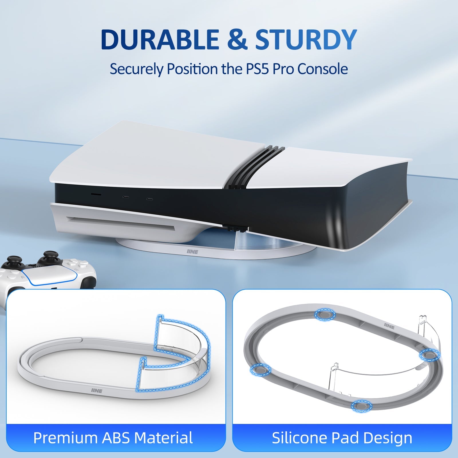 IINE Horizontal Stand for PS5 Pro (Transparent) (L1107)