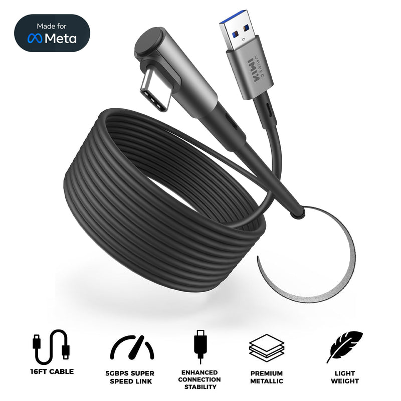 Kiwi Design Link Cable 16Ft (5M) for Meta Quest 2/3/Pro/3S/Pico 4