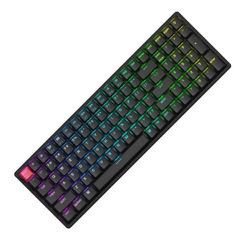 Keychron K4 QMK Fully Assembled Hot-Swappable RGB Backlight 96% Wireless Mechanical Keyboard Version 3 - Black