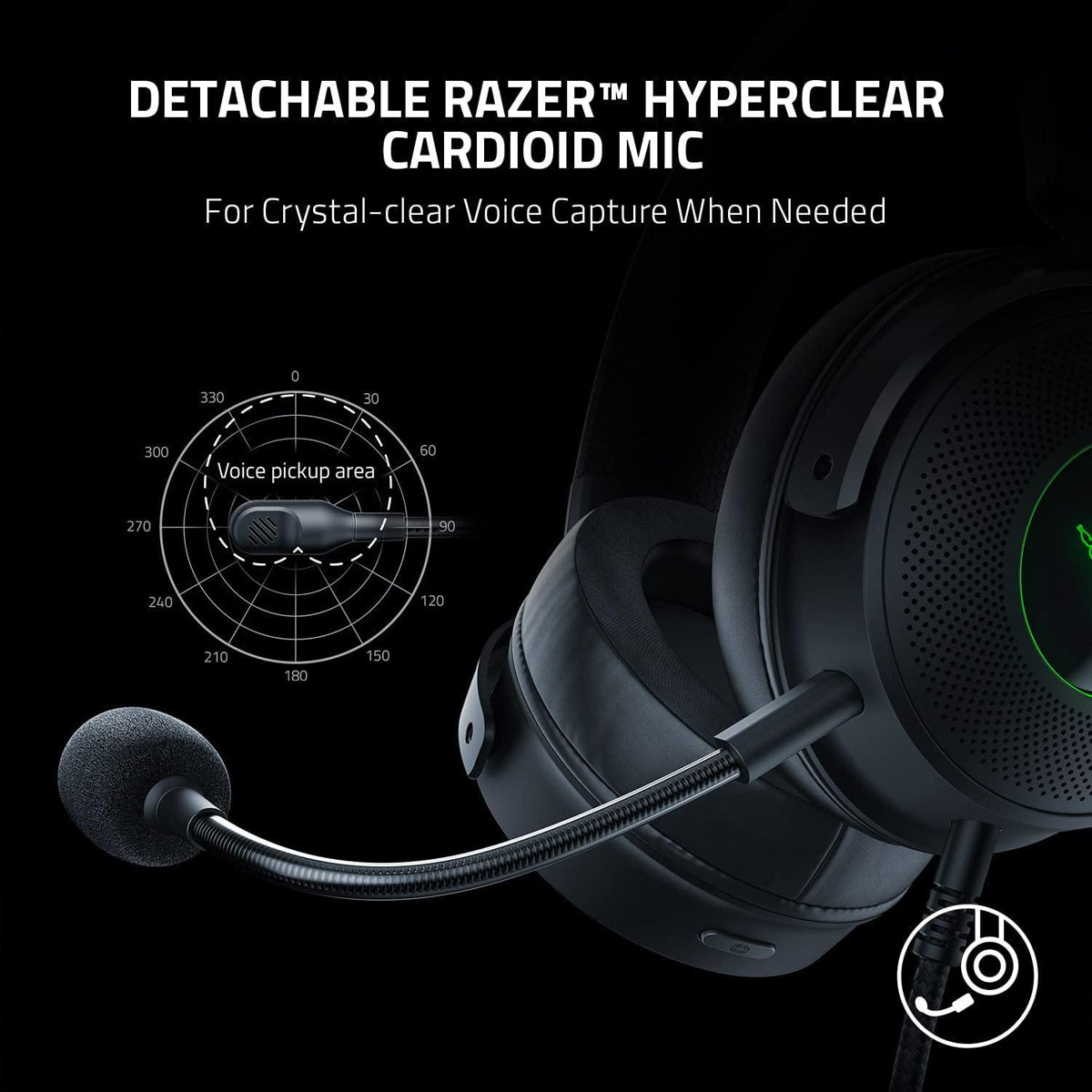Razer Kraken V3 Hypersense Wired USB Gaming Headset