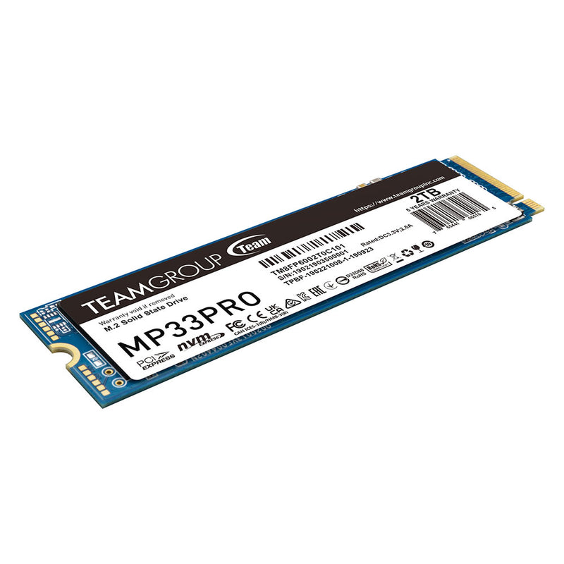 TeamGroup MP33 2TB M.2 2280 NVMe PCIe Gen 3.0 x4 Internal SSD (TM8FP6002T0C101)