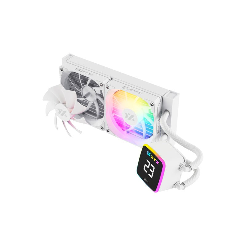 XYZ AquaPulse AIO 240 ARGB Liquid Cooler with Temperature Display