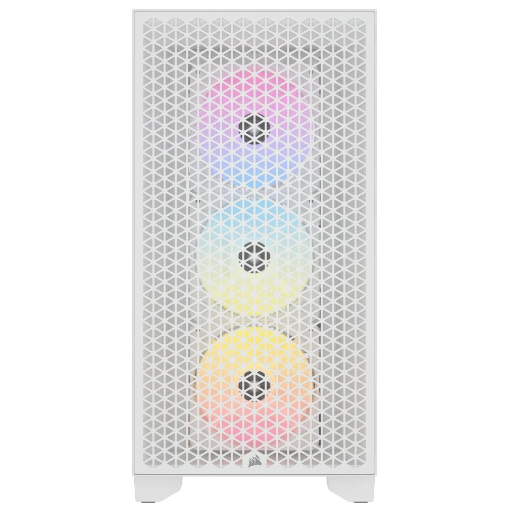 Corsair 3000D RGB Airflow Tempered Glass Mid-Tower ATX PC Case (White)