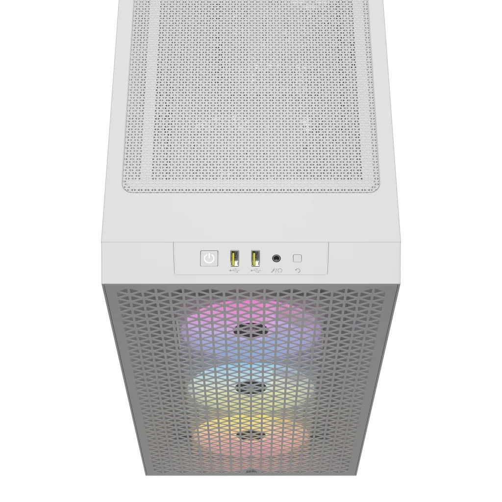 Corsair 3000D RGB Airflow Tempered Glass Mid-Tower ATX PC Case (White)