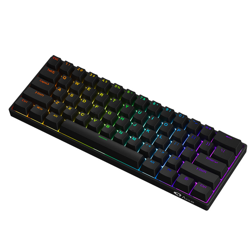 Akko 3061S HE Shine-Through RGB Mechanical Keyboard Black (Kailh Sakura Pink Magnetic Switch)