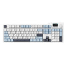 Ajazz AK35I V3 Max RGB Tri-Mode 100% 104-Keys Gasket-Mounted Hot-Swappable Mechanical Keyboard with 1.14" TFT Display Screen & Knob (Blue/White/Blue) (Avocado Switch)