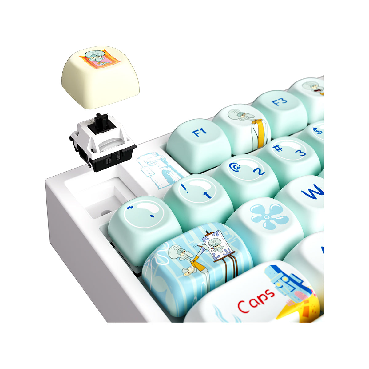 Akko Squidward Tentacles 5108 V5 Multi-Mode RGB Mechanical Keyboard (Akko V3 Piano Pro)