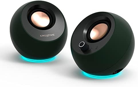 Creative Pebble Pro Minimalist 2.0 USB-C Speakers With Bluetooth 5.3 & Customizable RGB Lighting