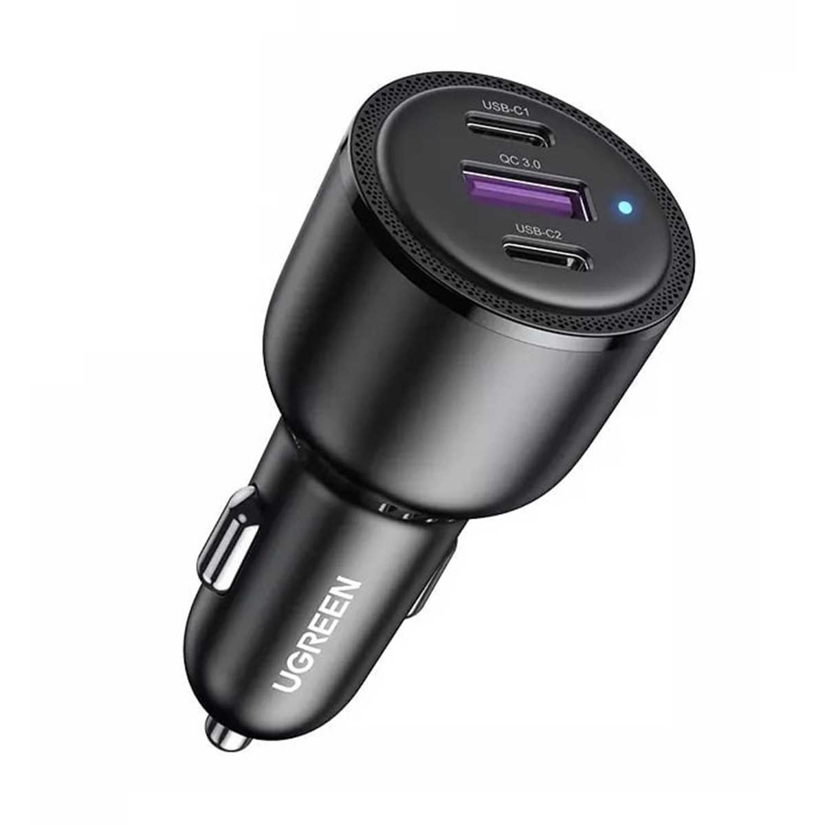 UGreen 3-Port 2XUSB-C PD+USB-A 69W Fast Car Charger (Black) (CD239/20467)