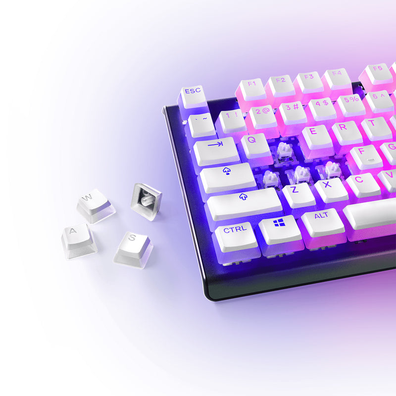 STEELSERIES PRISMCAPS UNIVERSAL DOUBLE SHOT PBT KEYCAPS (WHITE) (PN60203) - DataBlitz