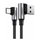 UGreen Angled USB-C Male To Angled USB 2.0 A Male 3A Data Cable - 1M (Space Grey) (US176/20856)