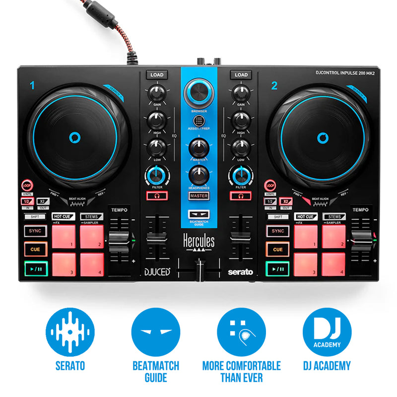 Hercules DJControl Inpulse 200 MK2 Blue Edition Controller (4781063)