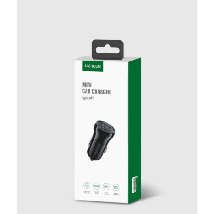 Edit SEO UGreen Dual USB-A 24w Car Charger (Black) (ED018/50875)