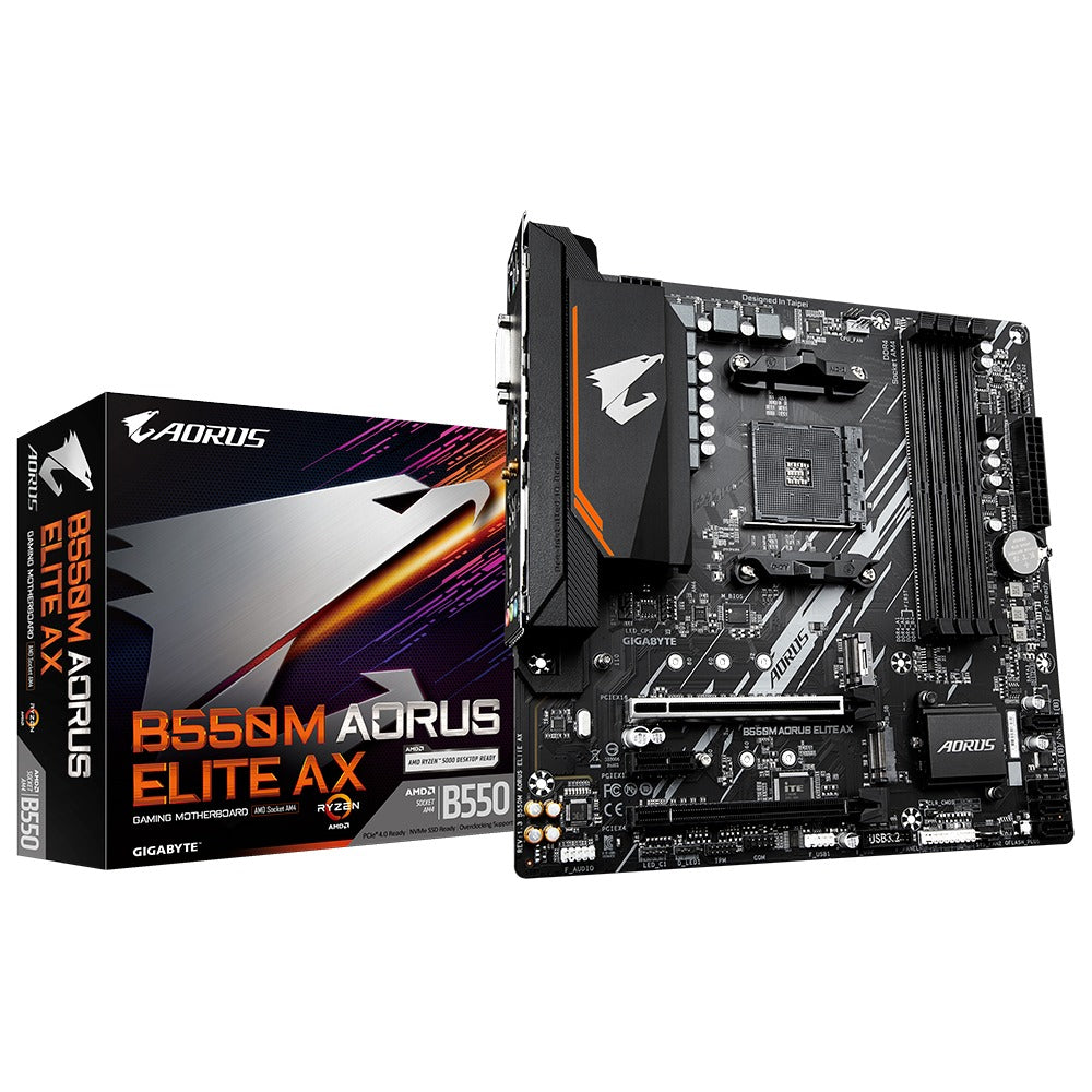 Gigabyte B550M Aorus Elite AX AMD AM4 Micro-ATX Gaming Motherboard