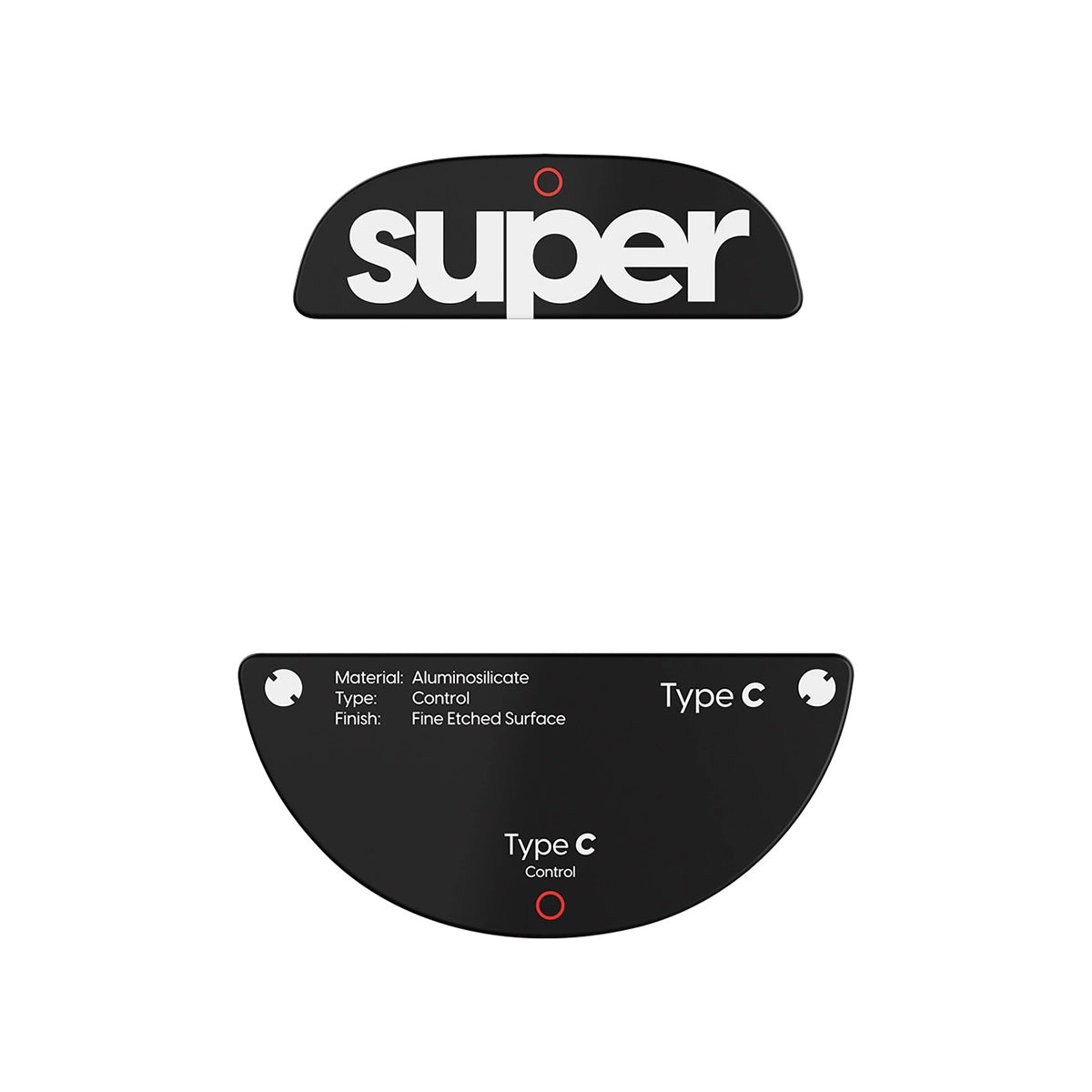 Pulsar Superglide Glass Skates Type-C for Pulsar Tenz Signature Edition (Black) (PTZSGCB)