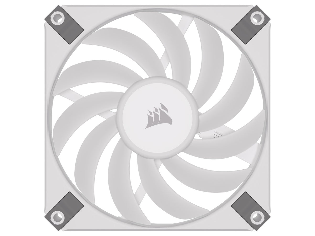 Corsair iCUE AF120 RGB Slim 120MM PWM Fluid Dynamic Bearing Fan With Lightning Node Core (White)