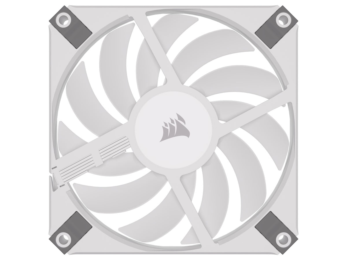 Corsair iCUE AF120 RGB Slim 120MM PWM Fluid Dynamic Bearing Fan With Lightning Node Core (White)