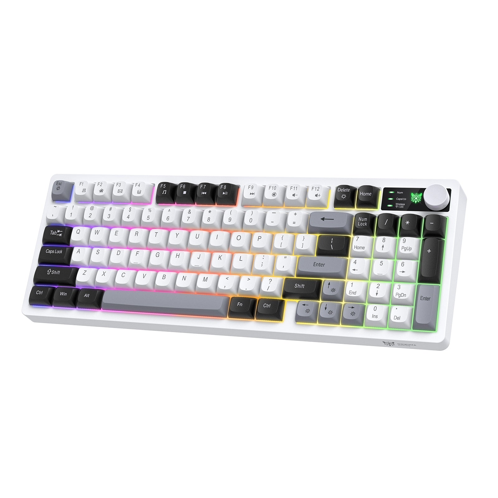 Onikuma MT902 Tri-Mode RGB 95 Keys Membrane Keyboard
