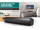 Creative Stage Air V2 Compact Under-Monitor USB Soundbar With Bluetooth (Black)