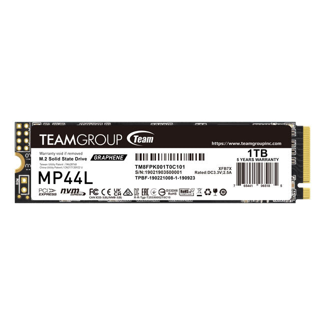 Teamgroup MP44L M.2 2280 1TB PCIE 4.0 X4 NVME 1.4 TLC Internal SSD
