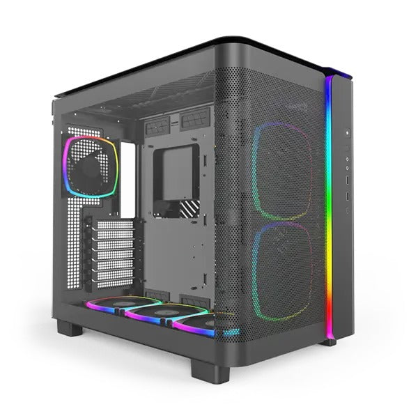 Montech King 95 Pro Mid-Tower Curved Tempered Glass Front Panel PC Case (Black)