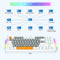 E-Yooso K-620 Single Light With RGB Side Light 87 Keys Mechanical Keyboard Grey/White (Blue Switch)