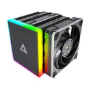Montech Metal DT24 Premium 2x120mm High Performance Metal PWM Fans with ARGB Aluminum Top Cover Tower Type CPU Air Cooler