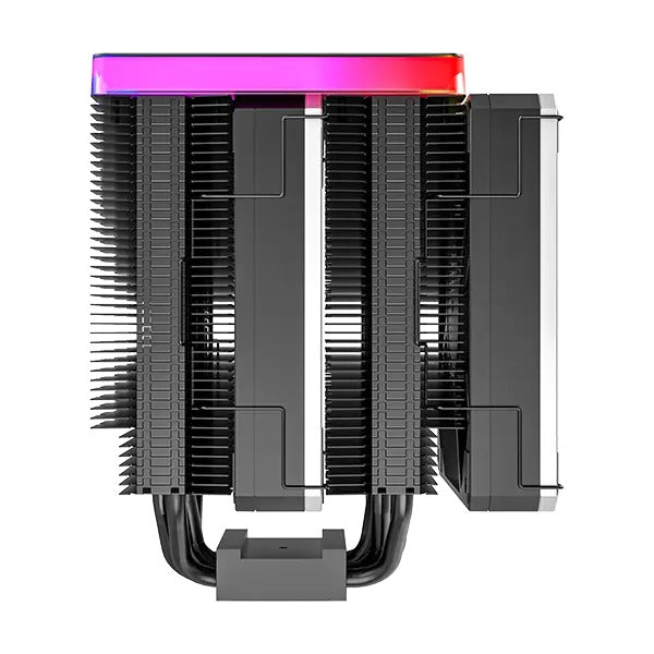 Montech Metal DT24 Premium 2x120mm High Performance Metal PWM Fans with ARGB Aluminum Top Cover Tower Type CPU Air Cooler