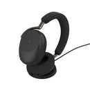 Jabra Evolve3 85 MS link390c USB-C Wireless Headset With Dongle & Wireless Charging Pad (Black)
