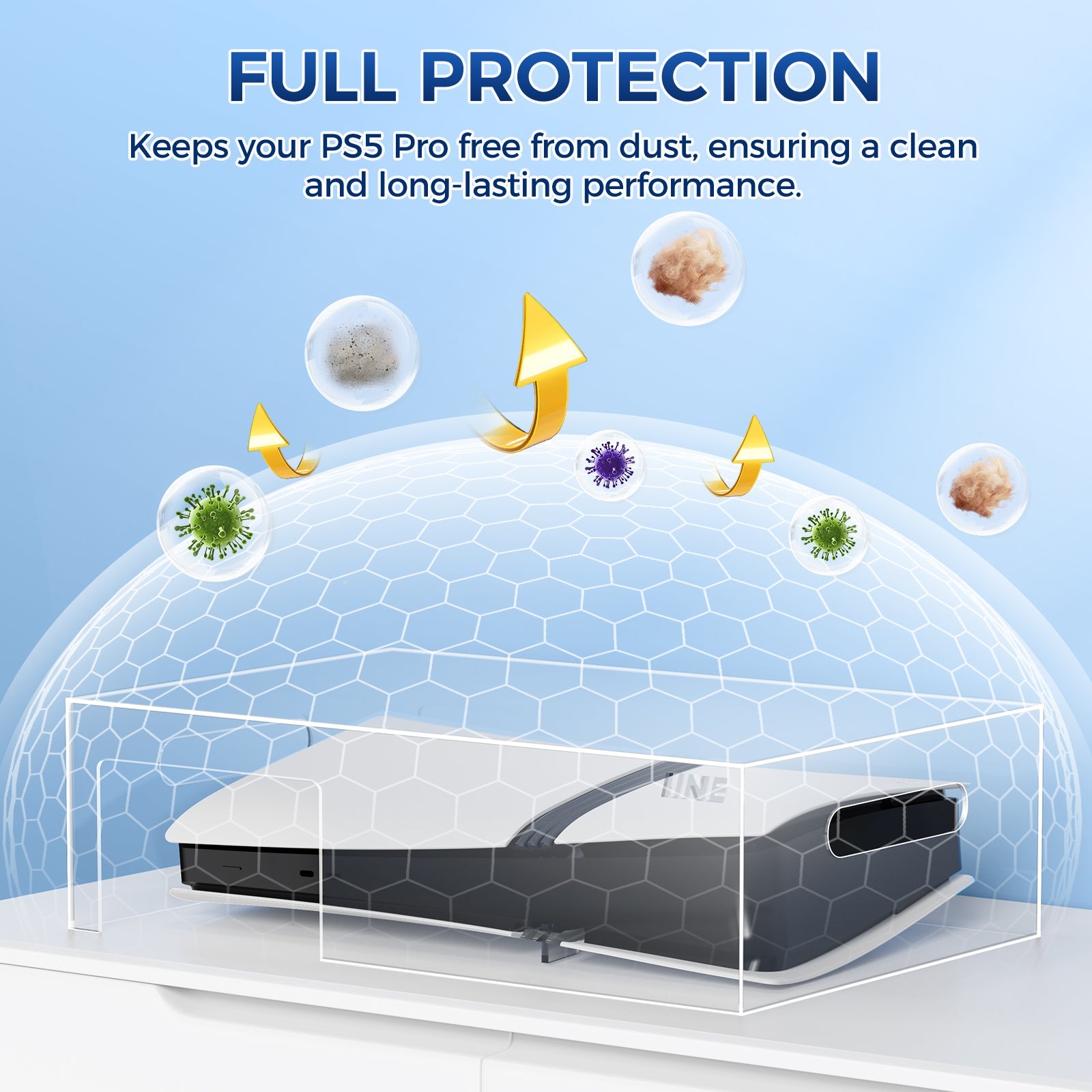 IINE Horizontal Acrylic Dust Cover for PS5 Pro (L1057)