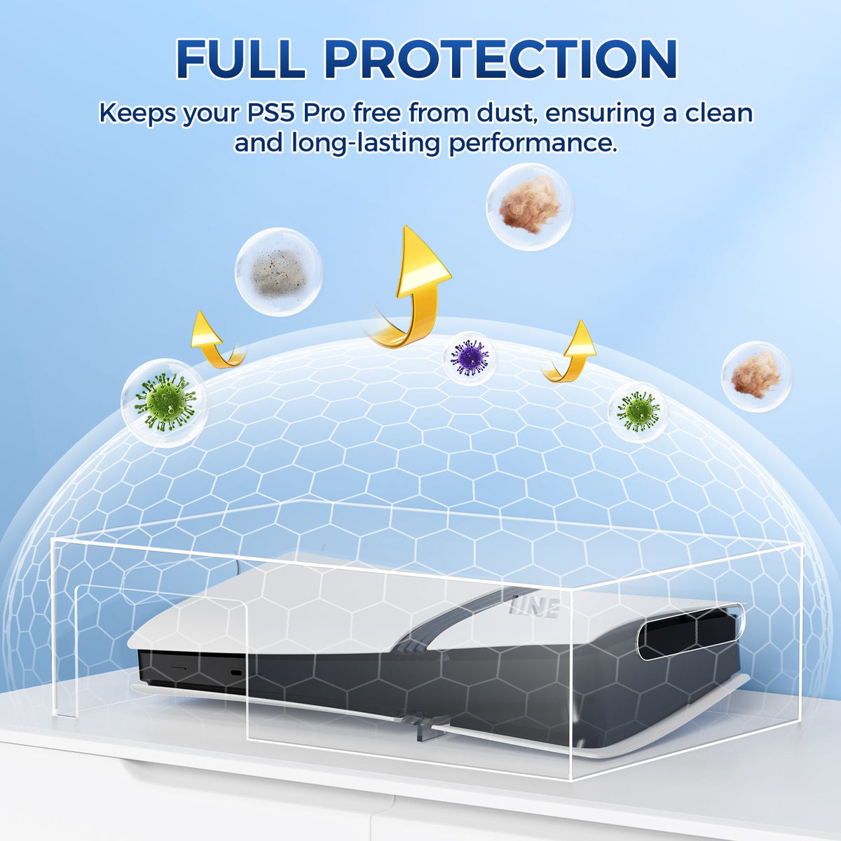 IINE Horizontal Acrylic Dust Cover for PS5 Pro (L1057)
