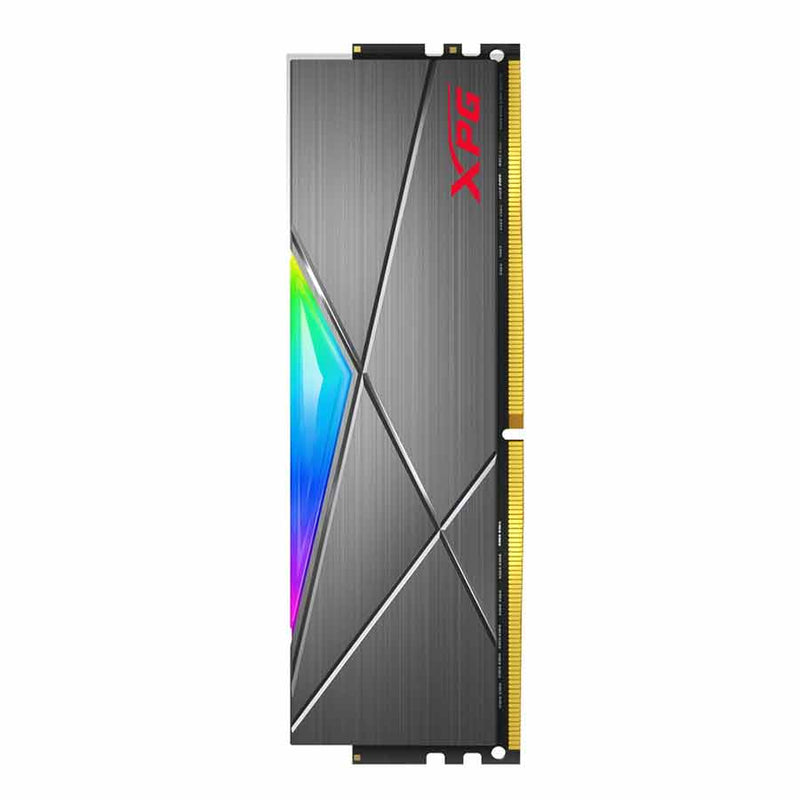 Adata XPG Spectrix D50 8GB (1x8GB) DDR4 RGB 3600MHz PC4-28800 CL18-22-22 1.35V Desktop Memory (Tungsten Grey, White)