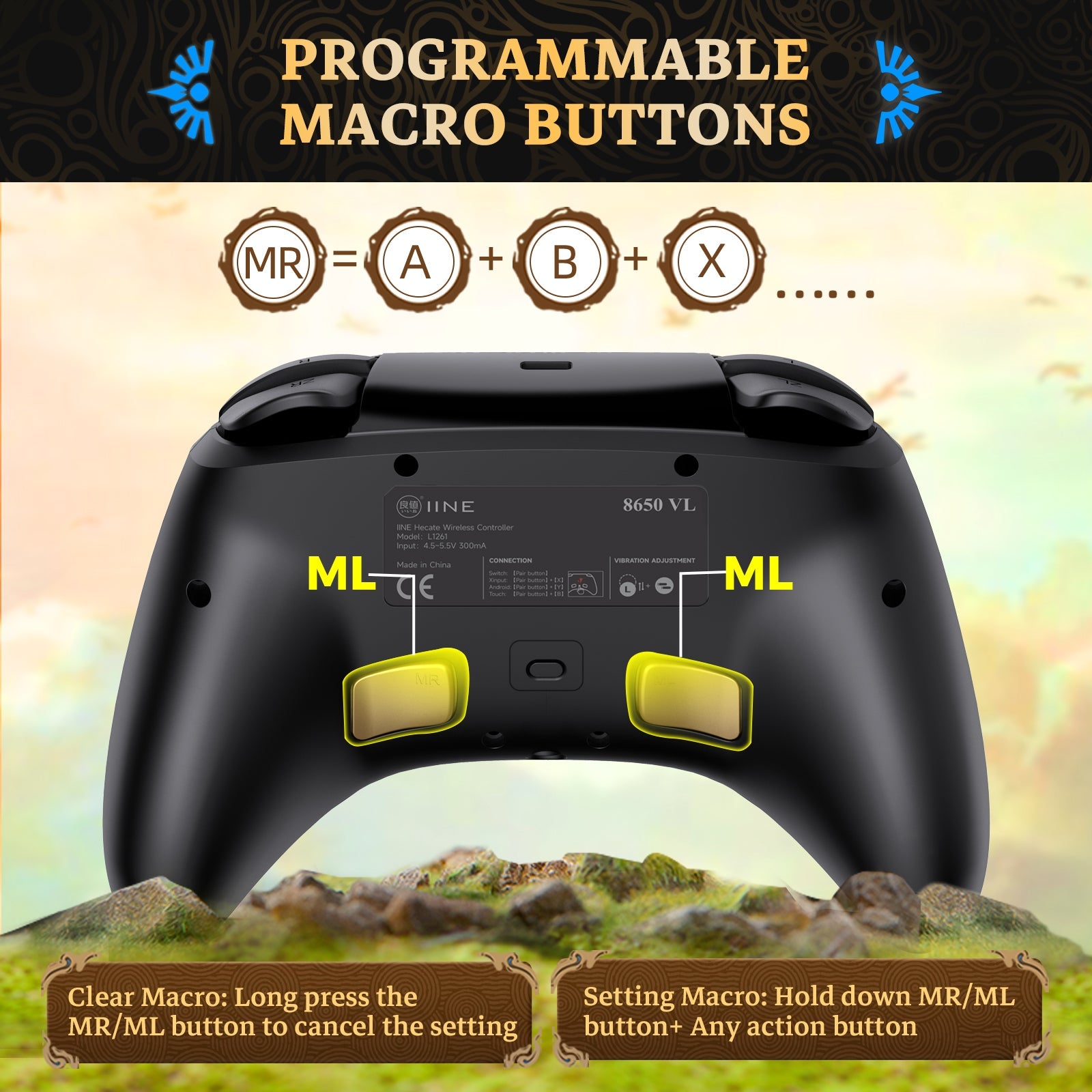 IINE Hecate Wireless Controller for Nintendo Switch / Nintendo Switch 2 (L1261)