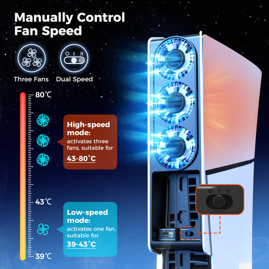 IINE Cooling Fan For PS5 Slim Disc / Digital Edition (L960) | DataBlitz