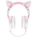 Onikuma X10 Cat Ears Stereo Noise Cancellation Gaming Headset (Pink)