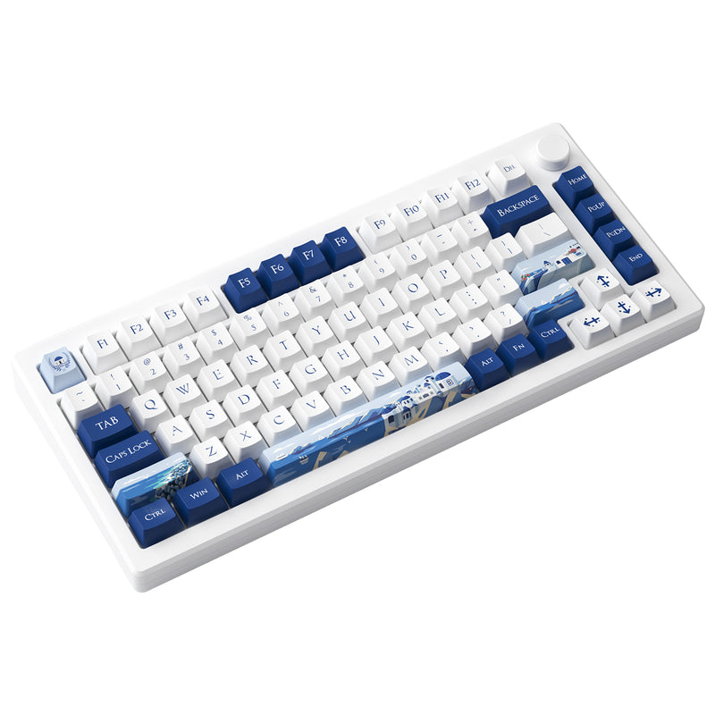 Akko MOD 007B HE PC Tri-Mode RGB Mechanical Keyboard (Santorini) (Akko Cream Yellow Magnetic Switch)