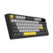 Ajazz AK870 RGB Tri-Mode 87-Keys TKL Gasket-mounted Hot Swappable Mechanical Keyboard (Black/Grey/Yellow) (Flying Fish Switch)