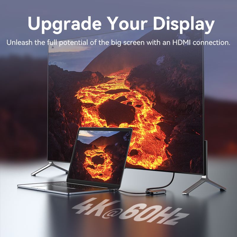Vention 4-in-1 USB-C Docking Station - USB-C to HDMI + VGA + USB 3.0 + PD - 15M (TQAHB)