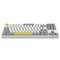 E-YOOSO Z-87 Yellow Single Light 87 Keys Wired Mechanical Keyboard White/Grey/Yellow (Red Switch)
