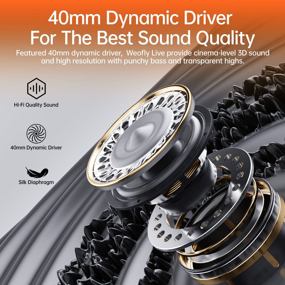 Weofly Live ANC Headphone (Beige) (WFLV675BG)