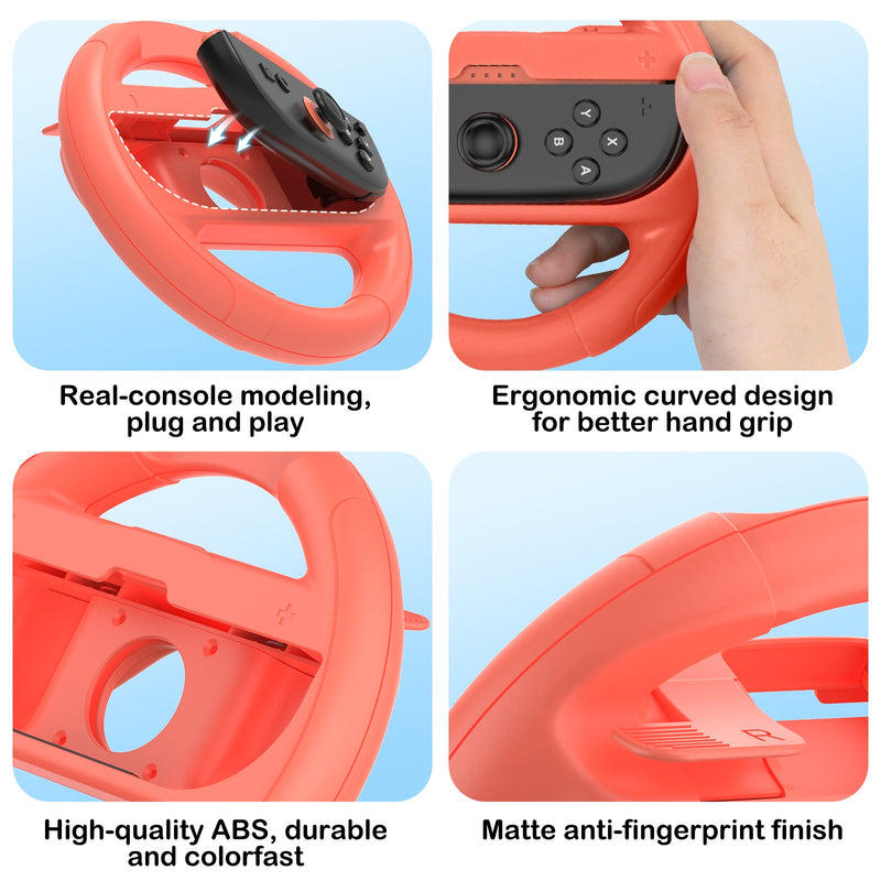 PMW Steering Wheel for Nintendo Switch 2 / Nintendo Switch (Blue/Orange) (L1143)
