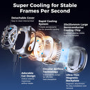 IINE Chill Meow Magnetic RGB Cooling Fan (Black, Silver)