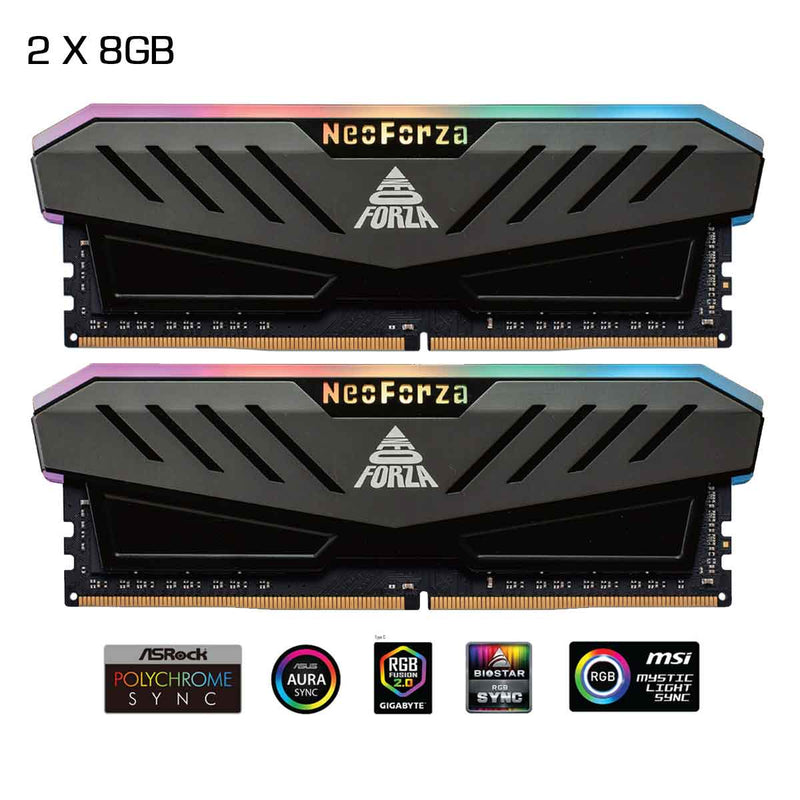 Neo Forza MARS DDR4 U-DIMM RGB 3200MHz CL16 1.35V Memory Kit with Heat Sink | DataBlitz