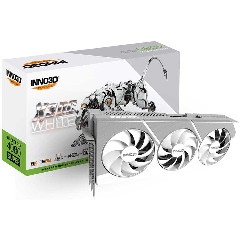 INNO3D GeForce RTX 4080 Super X3 OC 16GB GDDR6X Graphics Card (White) | DataBlitz