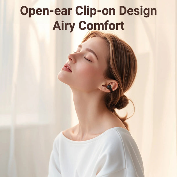 Weofly ClipFits Clip-on Earbuds (Black) (WFCF881BL)