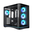 Sama V62S Mid-Tower Curved Panoramic TG Panel PC Case with 4x Pre-Installed ARGB Infinity Fans