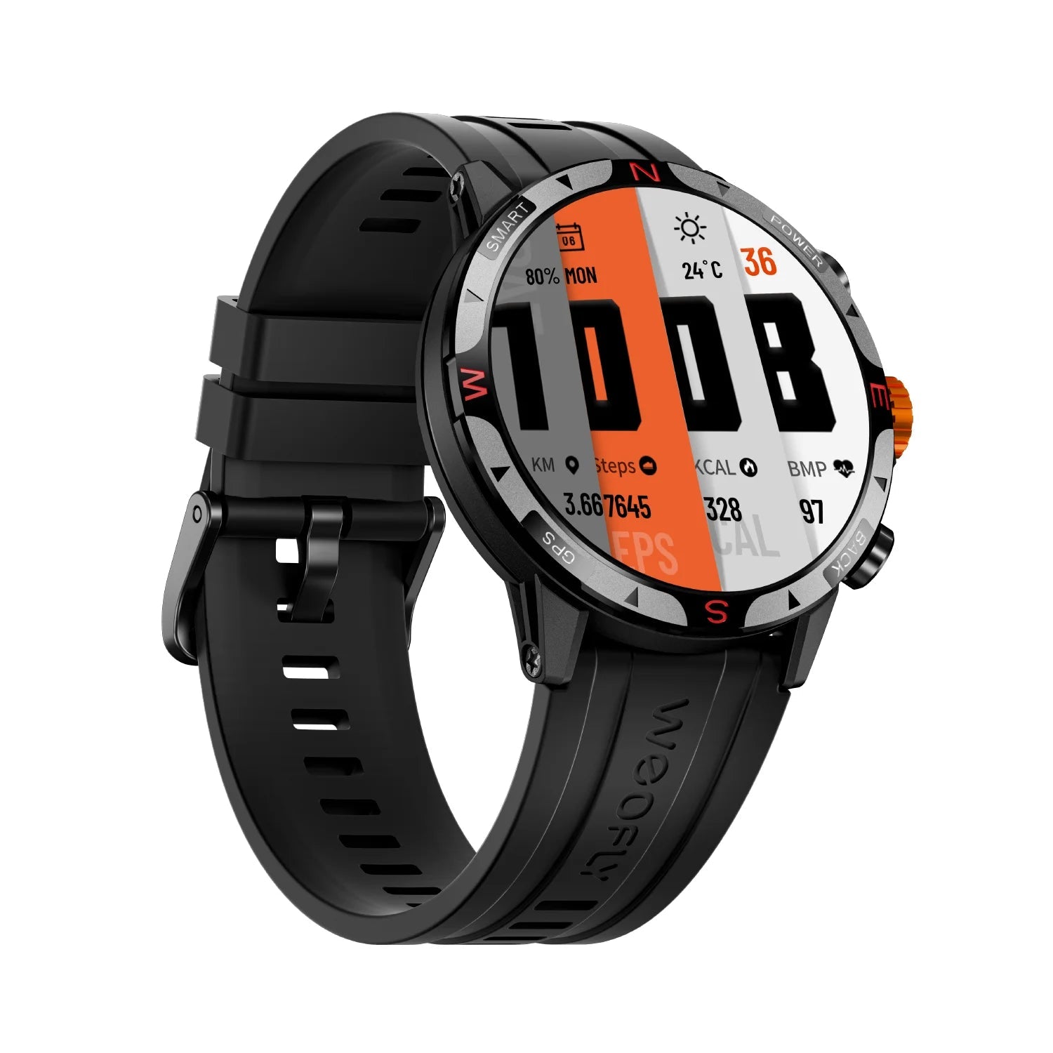 Weofly Conquer 2 Smartwatch (Black, Silver)